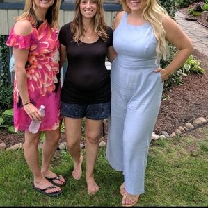 Asos Cropped Linen jumpsuit